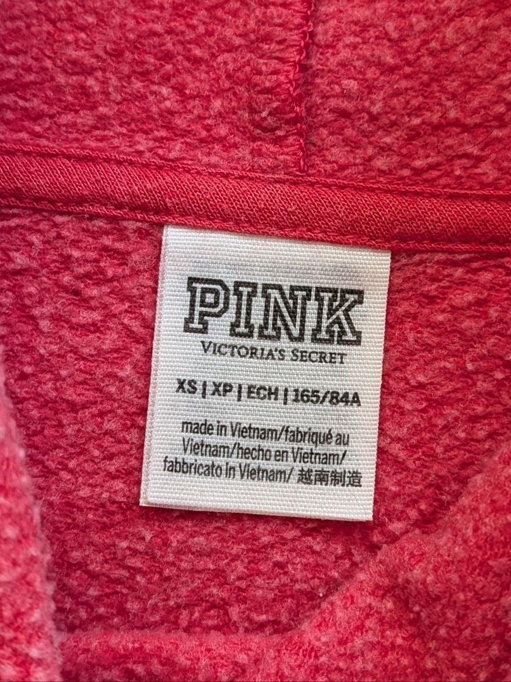Victoria's Secret PINK Womens Red "You Got This" Pullover Hoodie Size XS - Picture 5 of 8